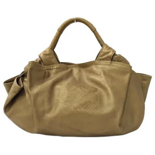 Pre-owned Leather handbags Loewe Pre-owned , Beige , Dames