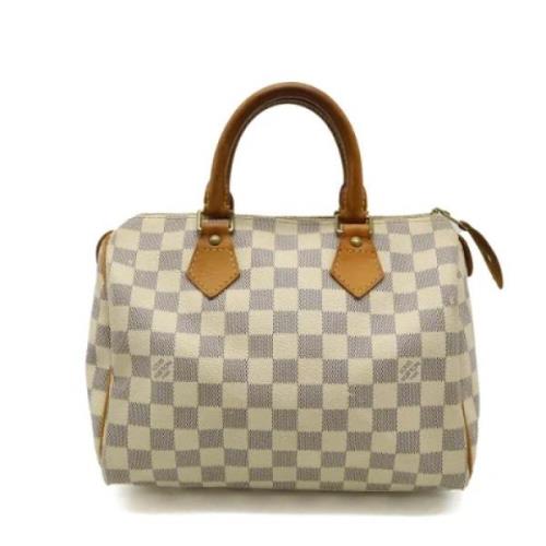 Pre-owned Canvas handbags Louis Vuitton Vintage , White , Dames