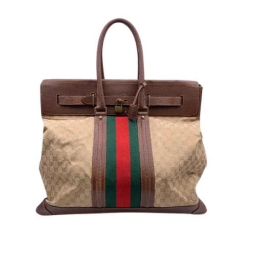 Pre-owned Leather gucci-bags Gucci Vintage , Beige , Dames