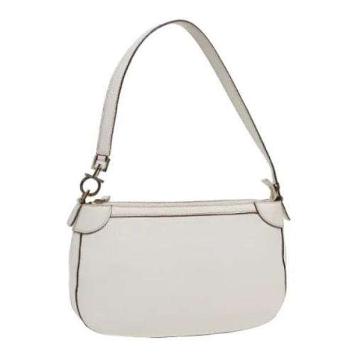 Pre-owned Leather shoulder-bags Salvatore Ferragamo Pre-owned , White ...