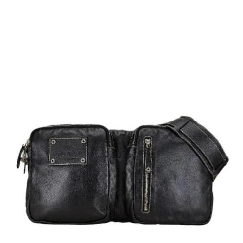 Pre-owned Leather crossbody-bags Gucci Vintage , Black , Dames