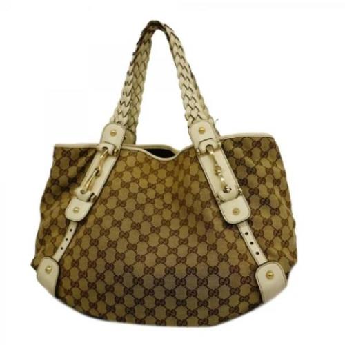 Pre-owned Canvas totes Gucci Vintage , Brown , Dames