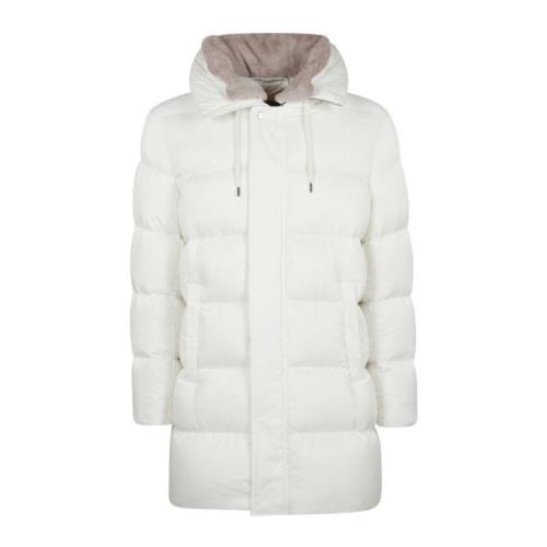 Faux Fur Arendelle Puffer Jacket Herno , White , Heren