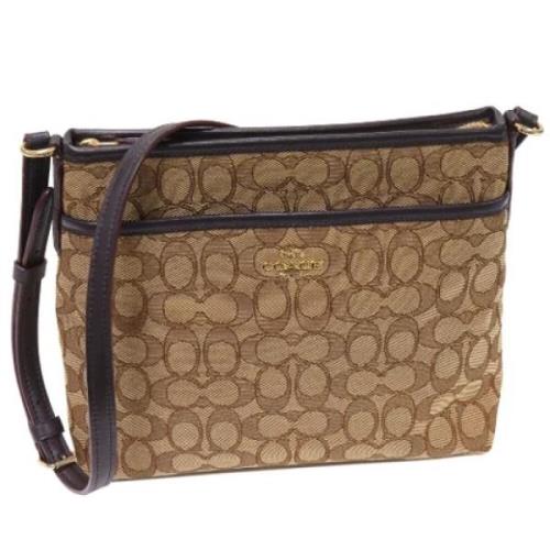 Pre-owned Canvas shoulder-bags Coach Pre-owned , Brown , Dames