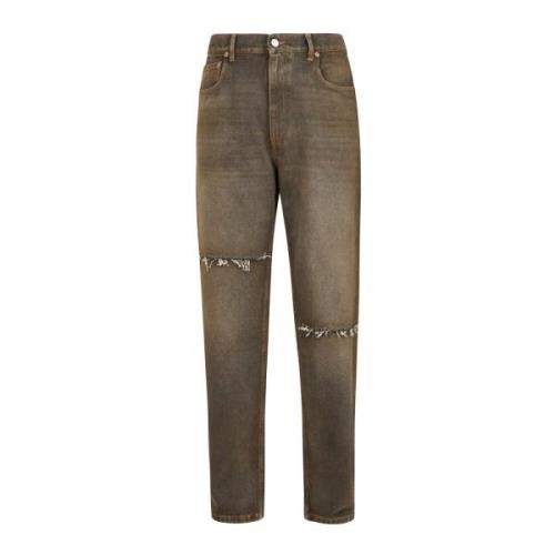 Klassieke Jeans met Vijf Zakken MM6 Maison Margiela , Brown , Heren