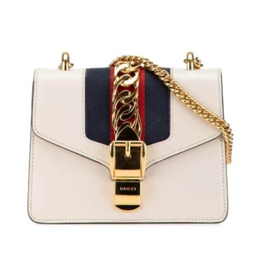 Pre-owned Leather crossbody-bags Gucci Vintage , White , Dames