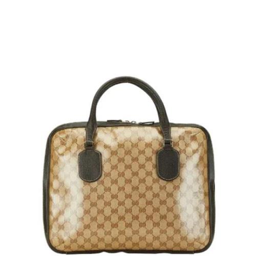 Pre-owned Canvas totes Gucci Vintage , Beige , Dames