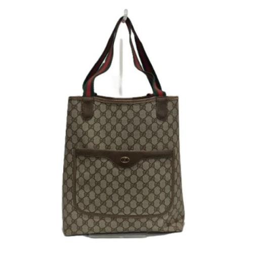 Pre-owned Canvas totes Gucci Vintage , Brown , Dames