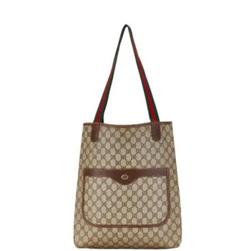 Pre-owned Canvas totes Gucci Vintage , Beige , Dames