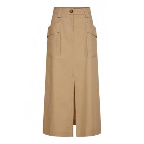 Midi Skirts Emma&Gaia , Beige , Dames