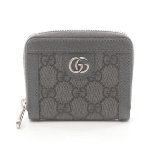 Pre-owned Canvas wallets Gucci Vintage , Gray , Heren