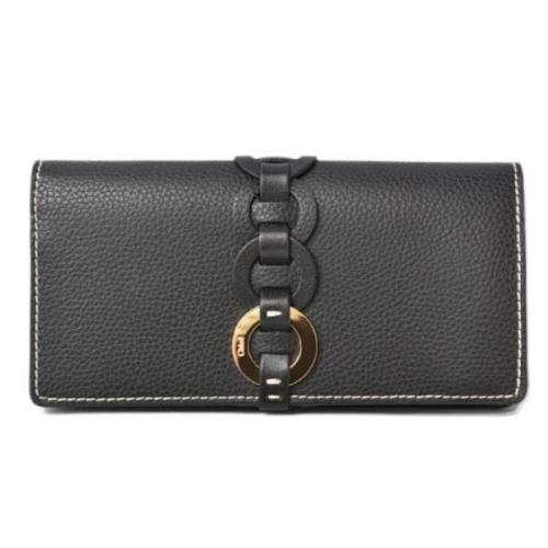 Pre-owned Leather wallets Chloé Pre-owned , Black , Dames