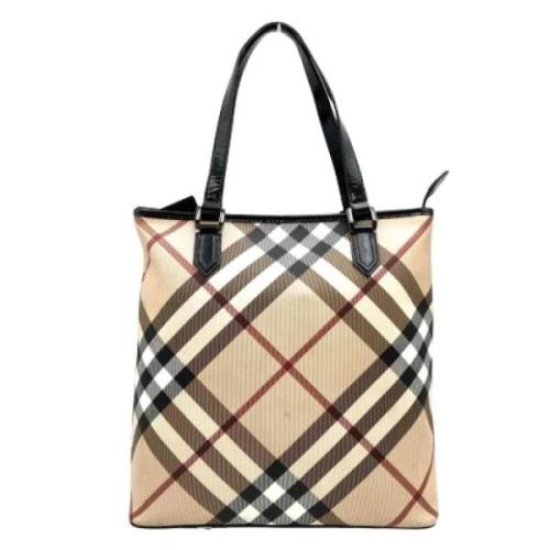 Pre-owned Canvas handbags Burberry Vintage , Beige , Dames