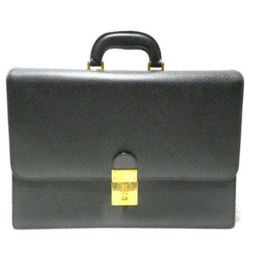 Pre-owned Leather briefcases Gucci Vintage , Black , Heren