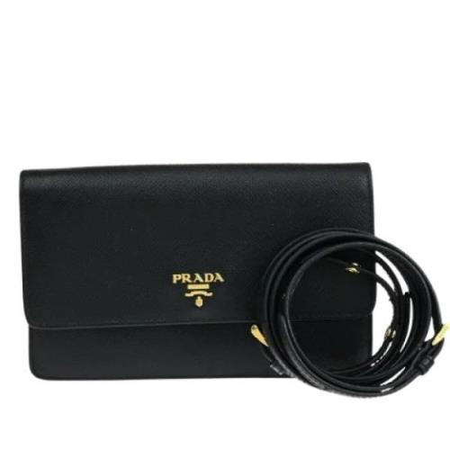 Pre-owned Leather prada-bags Prada Vintage , Black , Dames