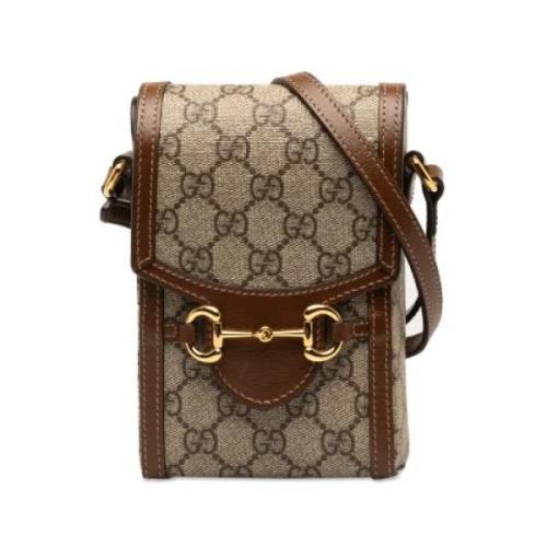 Pre-owned Leather crossbody-bags Gucci Vintage , Brown , Dames