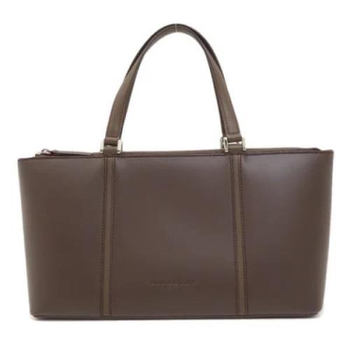 Pre-owned Leather handbags Burberry Vintage , Brown , Dames