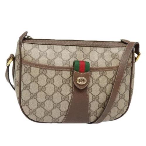 Pre-owned Leather shoulder-bags Gucci Vintage , Beige , Dames