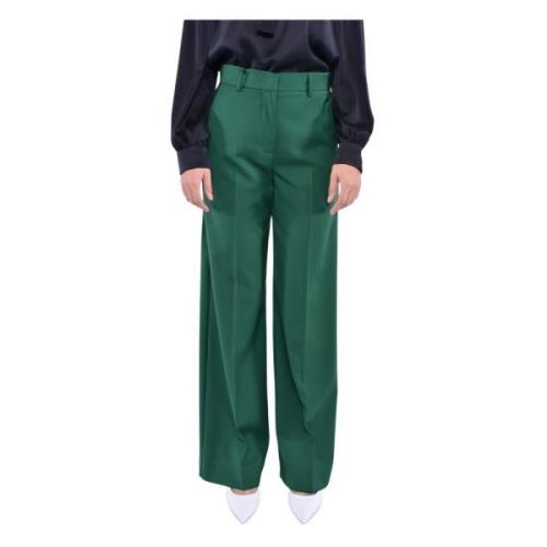 Wijde Pijp Wol Stretch Palazzo Broek Max Mara Weekend , Green , Dames