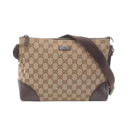 Pre-owned Canvas gucci-bags Gucci Vintage , Beige , Dames