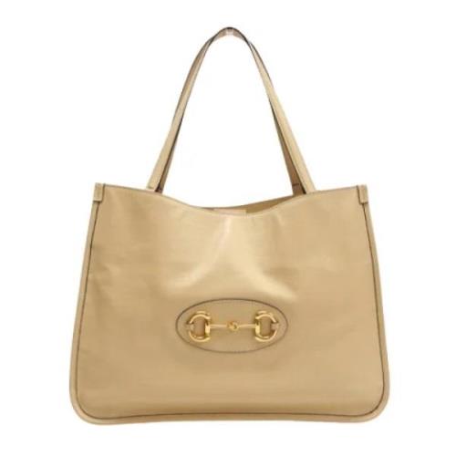 Pre-owned Leather gucci-bags Gucci Vintage , Beige , Dames