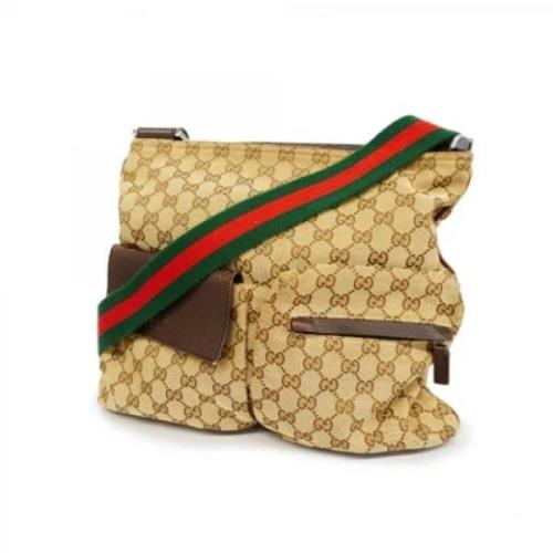 Pre-owned Canvas gucci-bags Gucci Vintage , Beige , Dames