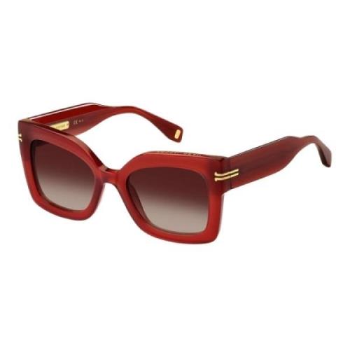 Rode Acetaat Dames Zonnebril Marc Jacobs , Red , Dames