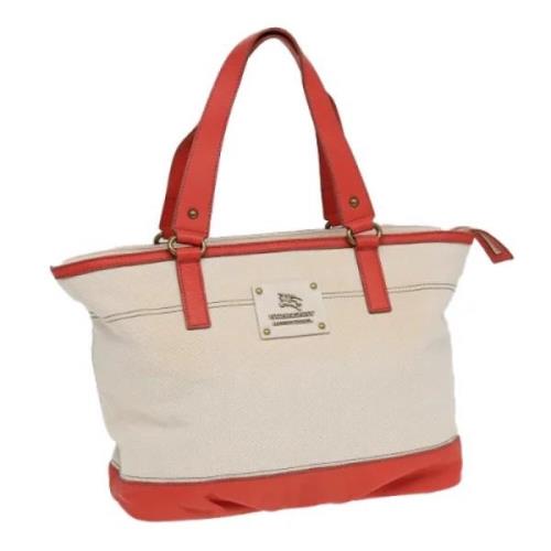 Pre-owned Canvas shoulder-bags Burberry Vintage , White , Dames