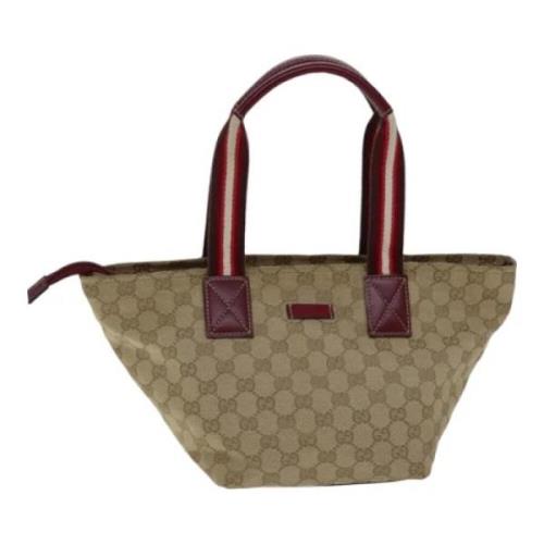 Pre-owned Canvas gucci-bags Gucci Vintage , Beige , Dames