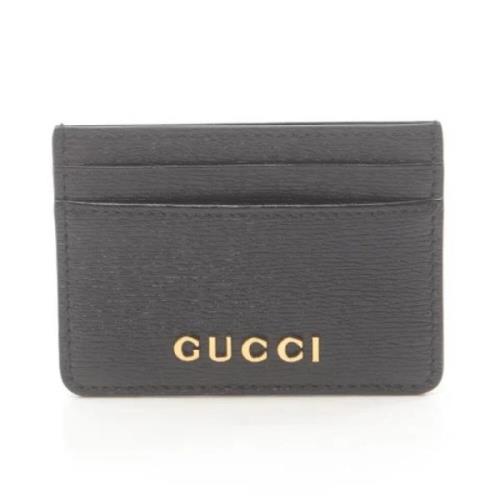 Pre-owned Leather wallets Gucci Vintage , Black , Dames