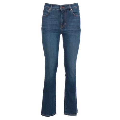 Slim Flare Denim Jeans met Butterfly Logo Max Mara Weekend , Blue , Da...