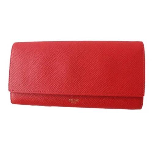 Pre-owned Leather wallets Celine Vintage , Red , Dames