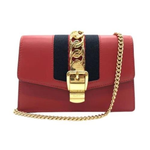 Pre-owned Leather gucci-bags Gucci Vintage , Red , Dames