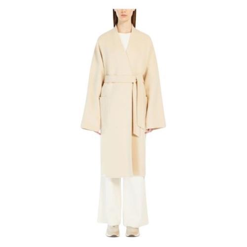 Wikkeljas van zuivere wol Max Mara Weekend , Beige , Dames