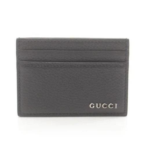 Pre-owned Leather wallets Gucci Vintage , Black , Heren