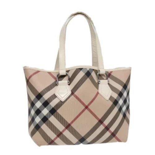 Pre-owned Canvas handbags Burberry Vintage , Beige , Dames