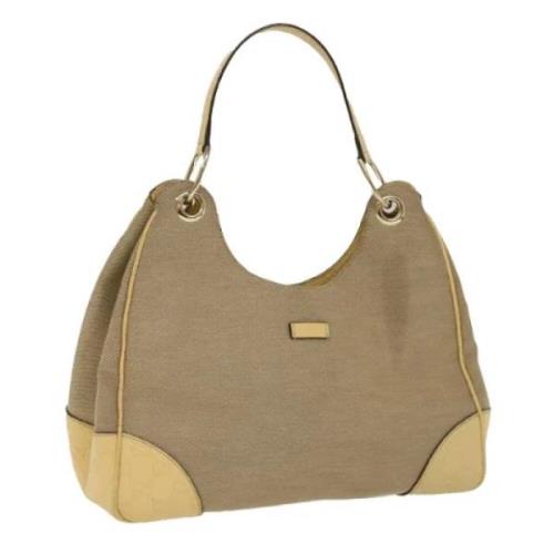 Pre-owned Canvas gucci-bags Gucci Vintage , Beige , Dames