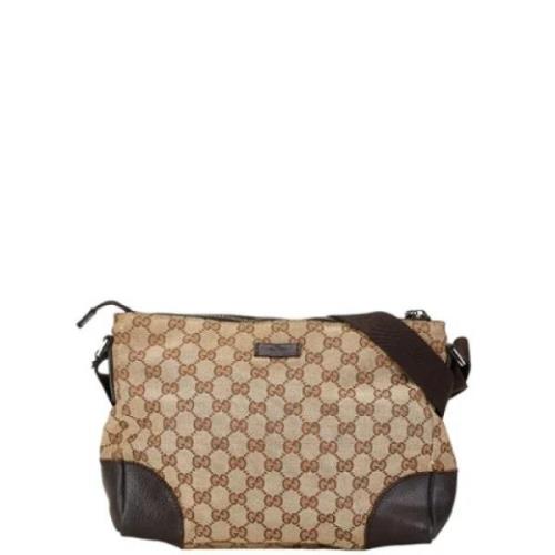 Pre-owned Canvas gucci-bags Gucci Vintage , Beige , Dames