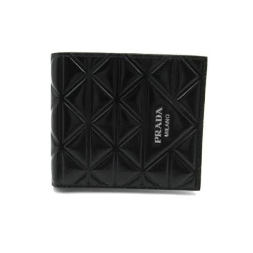 Pre-owned Leather wallets Prada Vintage , Black , Dames