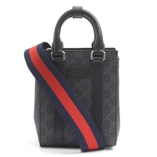 Pre-owned Canvas totes Gucci Vintage , Black , Heren