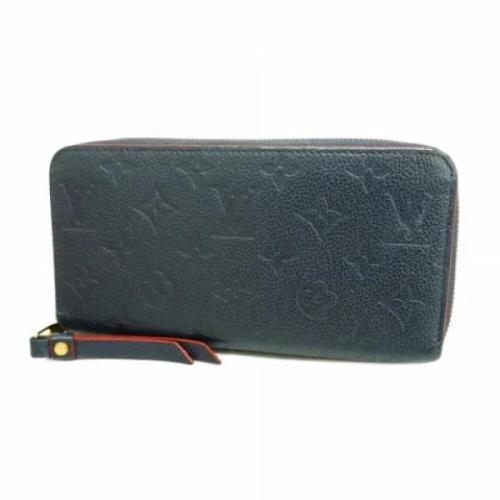 Pre-owned Leather wallets Louis Vuitton Vintage , Blue , Dames