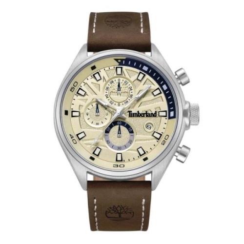 Bruin Leren Herenhorloge Quartz Timberland , Brown , Heren