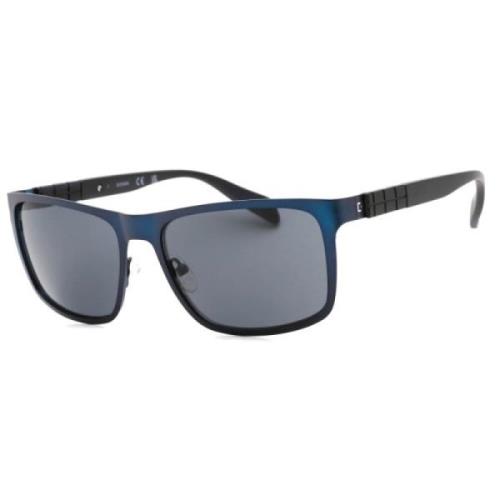 Blauwe Metalen Zonnebril voor Mannen Guess , Blue , Heren