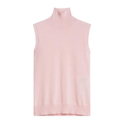 Roze Gebreide Hoge Hals Top Sportmax , Pink , Dames