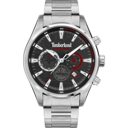 Roestvrijstalen herenhorloge zilverkleur Timberland , Gray , Heren