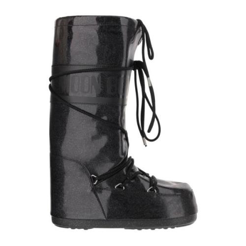 Iconische Glitter Winterlaars Zwart Moon Boot , Black , Dames