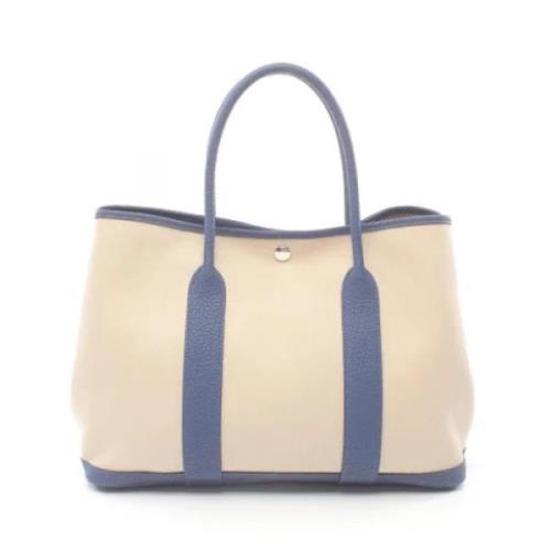 Pre-owned Leather totes Hermès Vintage , Beige , Dames