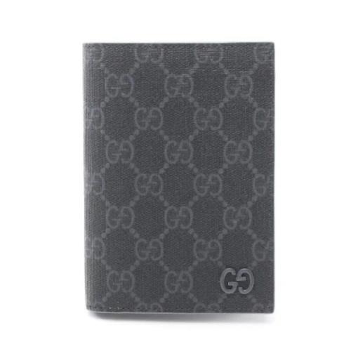 Pre-owned Canvas wallets Gucci Vintage , Gray , Heren