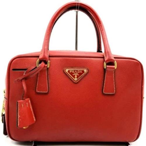 Pre-owned Leather handbags Prada Vintage , Red , Dames