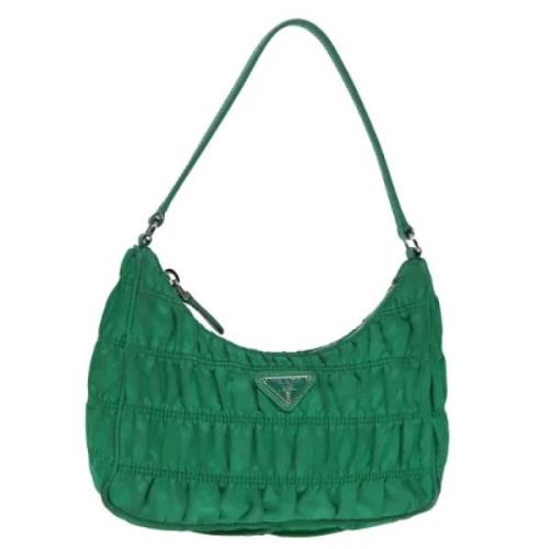 Pre-owned Leather shoulder-bags Prada Vintage , Green , Dames